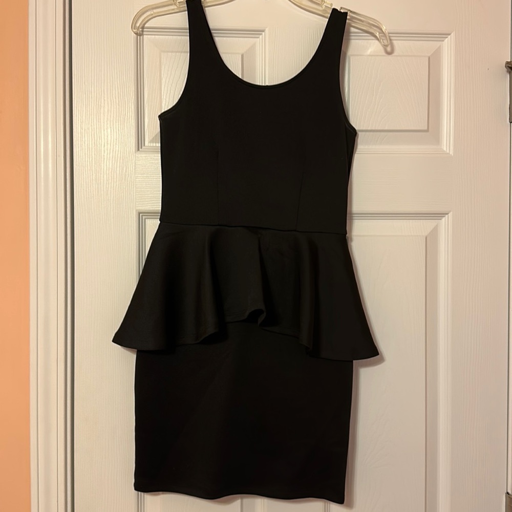 H&M black peplum cocktail dress, worn once